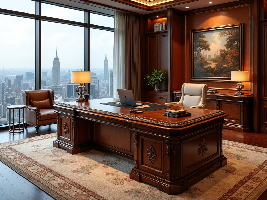 Luxe werkruimte met premium bureau decoratie